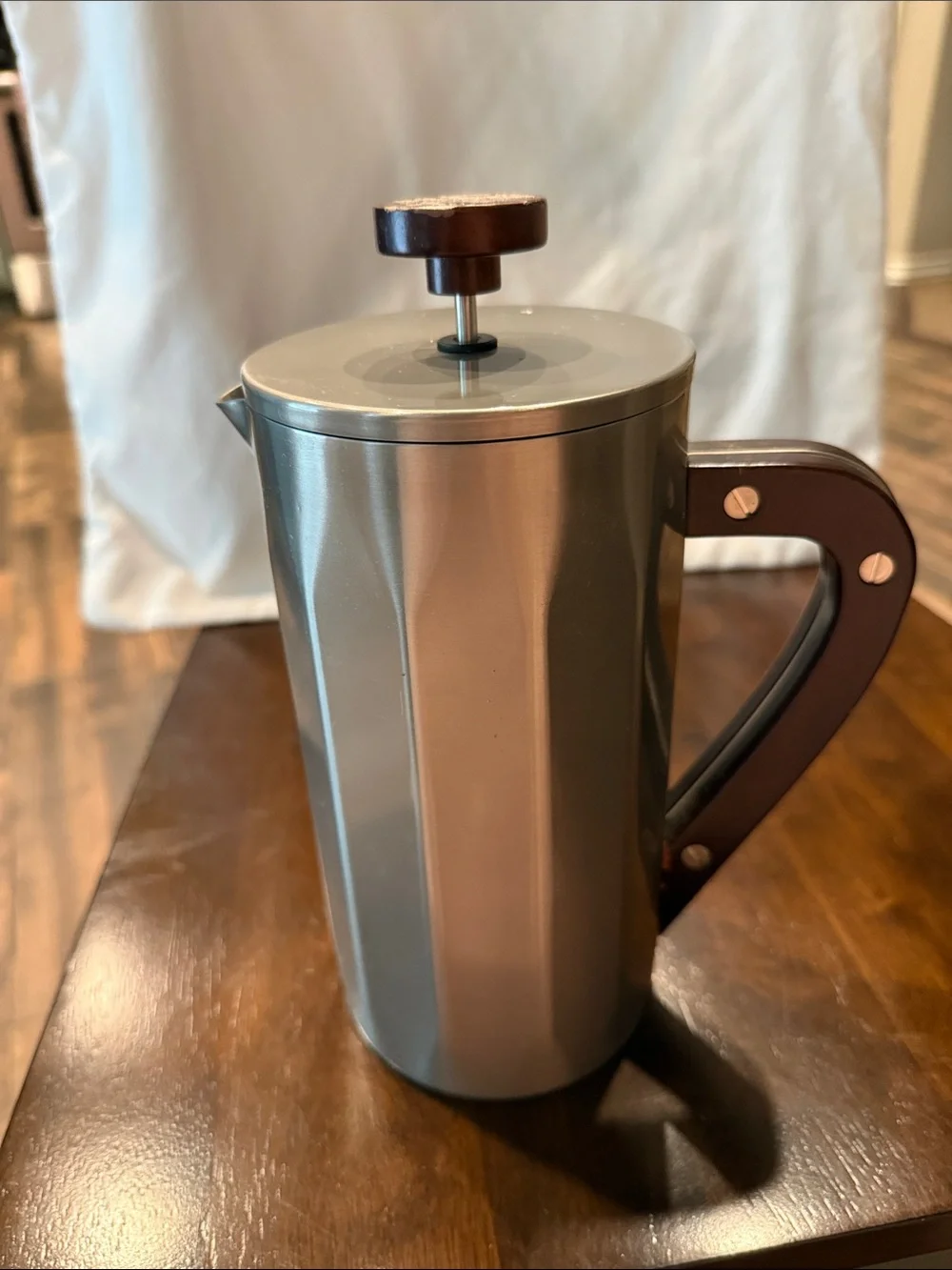 Stainless Steel Starbucks French Press Coffee Maker with Wooden Handle